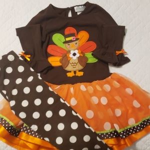 Girls Thanksgiving 2 piece outfit